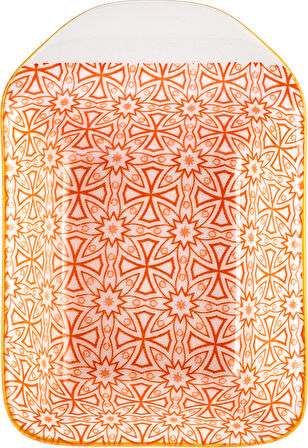 Karaca Floral Turuncu Rectangle Çerezlik/sosluk 10 Cm