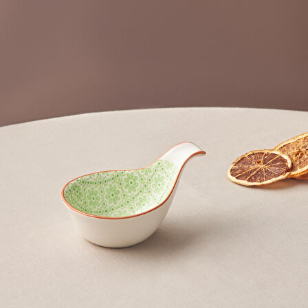 Karaca Floral Yeşil Damla Çerezlik/sosluk 10 Cm