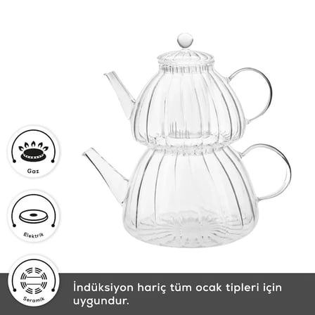 Karaca Lori Borosilikat Mini Cam Çaydanlık 0,6L & 1,2L