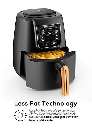 Karaca Air Pro Cook Xl 2 in 1 4 lt Yağsız Airfryer Siyah