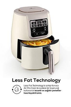 Karaca Air Pro Cook Xl 2 In 1 Konuşan Airfryer Iconic Beige