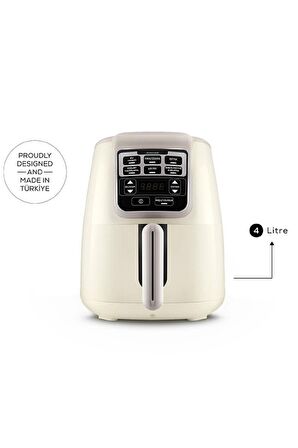 Karaca Air Pro Cook Xl 2 In 1 Konuşan Airfryer Iconic Beige