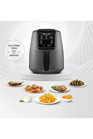 Karaca Air Pro Cook Xl 2 in 1 4 lt Yağsız Airfryer Gri