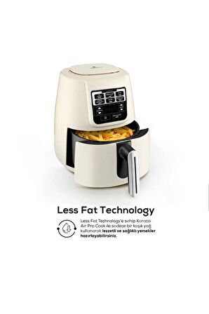 Karaca Air Pro Cook Xl 2 in 1 4 lt Yağsız Airfryer Bej