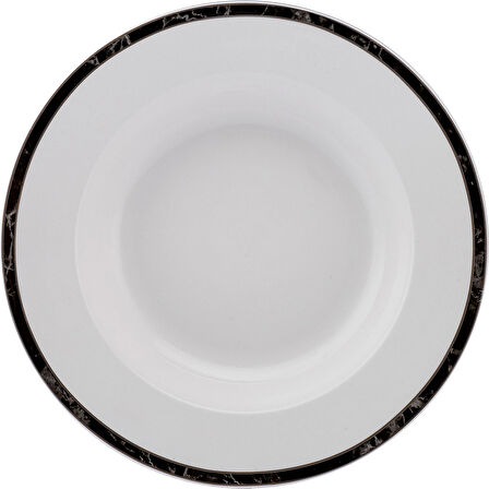 Karaca Damalı Porselen Çukur Çizgili Tabak 22 Cm