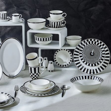 Karaca Damalı Porselen Pasta Tabağı 19 cm