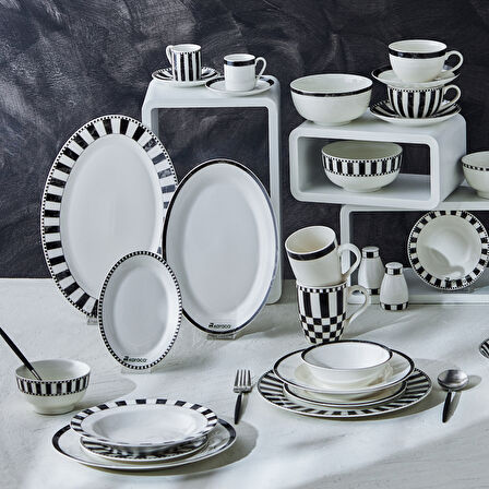 Karaca Damalı Noodle Porselen Kase 14 Cm