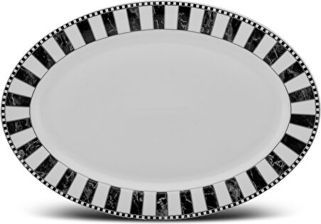 Karaca Damalı Büyük Kayık Tabak 35 Cm