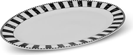 Karaca Damalı Büyük Kayık Tabak 35 Cm