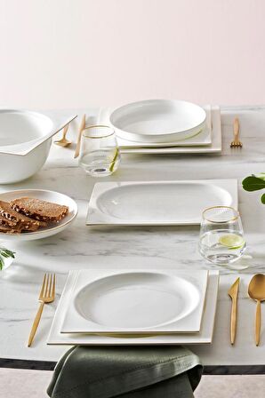 Karaca Fine Pearl Extra Nish 62 Parça 12 Kişilik Yemek Takımı Gold