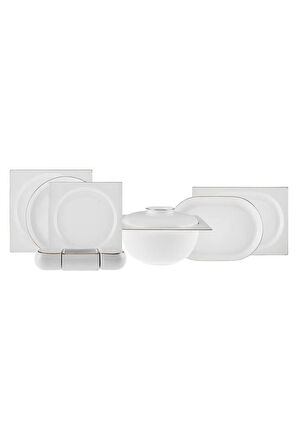 Karaca Fine Pearl Extra Nish 62 Parça 12 Kişilik Yemek Takımı Gold