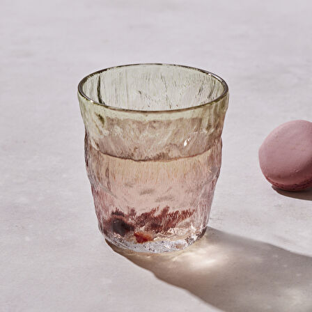 Karaca Glacier Tekli Su Bardağı Kırmızı Yeşil 287 ml