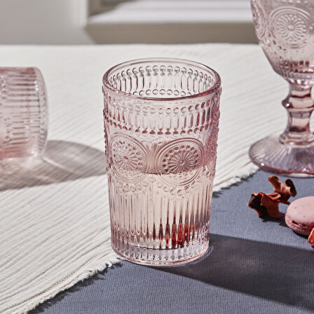 Karaca Tekli Meşrubat Bardağı Pembe 332 ml