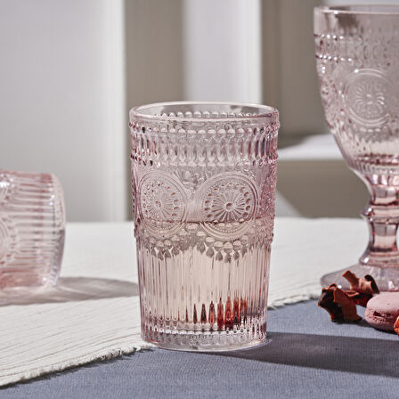 Karaca Tekli Meşrubat Bardağı Pembe 332 ml