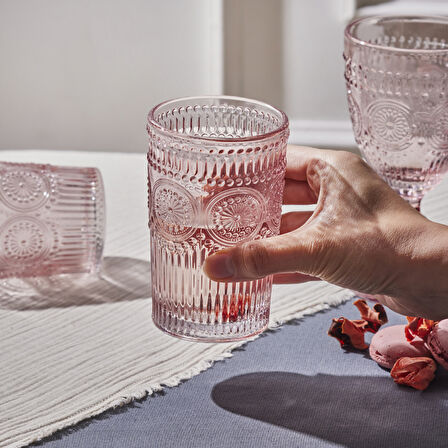 Karaca Tekli Meşrubat Bardağı Pembe 332 ml