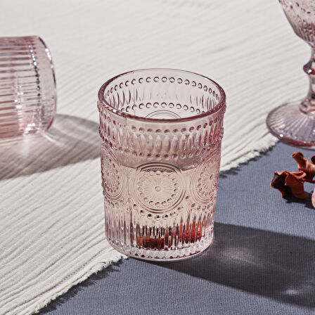 Karaca Sunflower Tekli Su Bardağı Pembe 271 ml