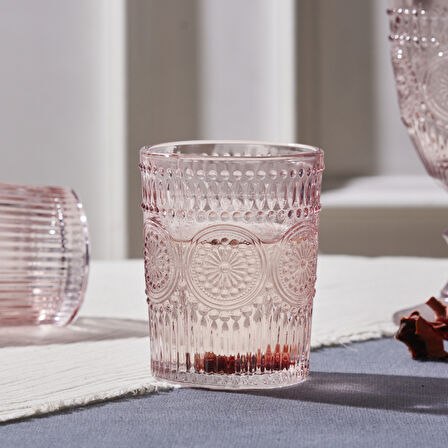 Karaca Sunflower Tekli Su Bardağı Pembe 271 ml