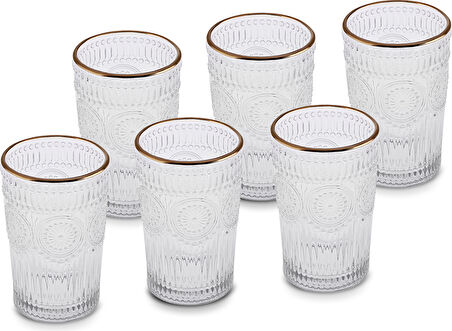 Karaca Sunflower 6'lı Meşrubat Bardağı Gold 332 ml