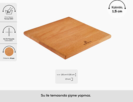 Karaca Urbanwood Döner Sunum Tahtası Kare