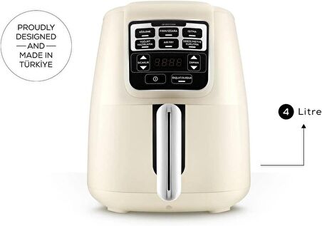 (AMBALAJ HASARLI) Karaca Air Pro Cook Köz XL Airfryer 4 lt Yağsız Starlight Fritöz