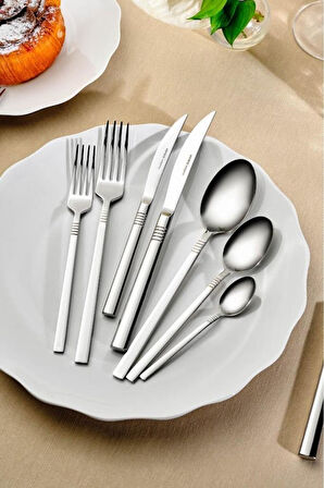 Elegance Nil Platin 12 Kişilik 84 Parça Çatal Kaşık Bıçak Takımı