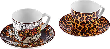 Karaca Tiger 2 Kişilik Kahve Fincan Takımı 80 Ml