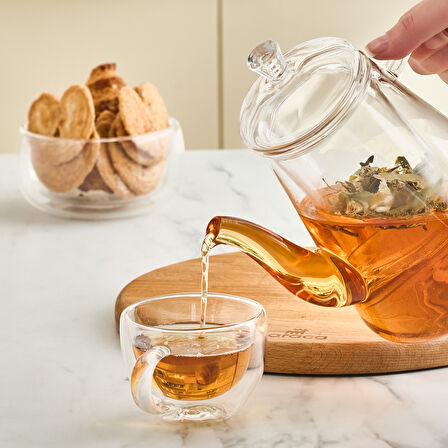 Karaca Lemur Borosilikat Cam Demlik 1000 ml