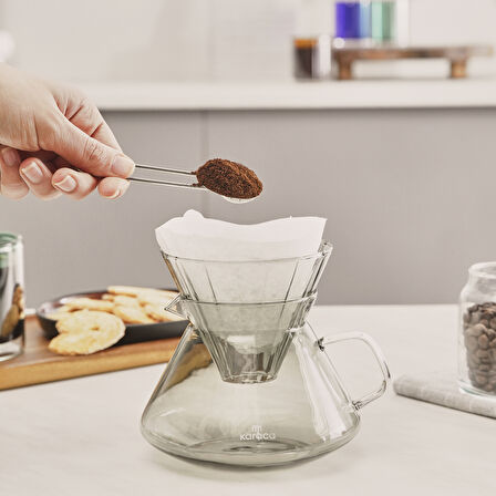 Karaca Winx Borosilikat Cam Dripper/Filtre Kahve Demleme Ekipmanı Grey 650 ml