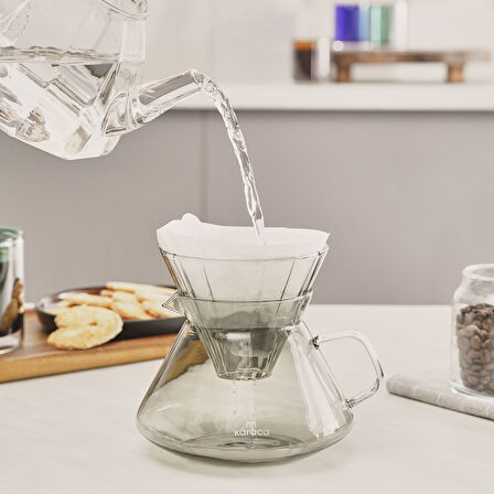 Karaca Winx Borosilikat Cam Dripper/Filtre Kahve Demleme Ekipmanı Grey 650 ml