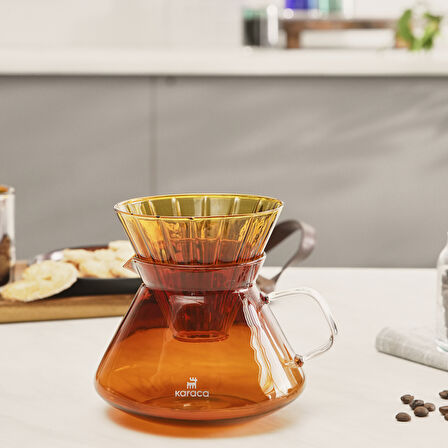 Karaca Winx Borosilikat Cam Dripper/Filtre Kahve Demleme Ekipmanı Orange 650 ml