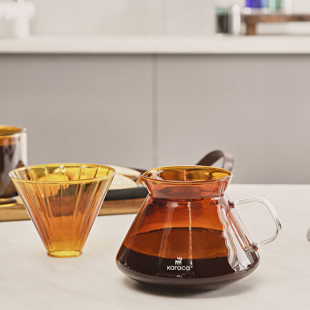 Karaca Winx Borosilikat Cam Dripper/Filtre Kahve Demleme Ekipmanı Orange 650 ml
