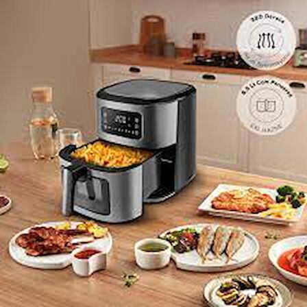 Multifry Inox Xxl 6.5 Litre Dijital Cam Pencereli Airfryer
