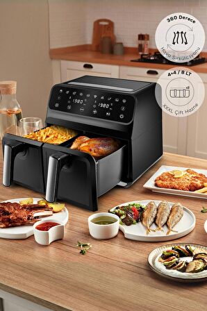 Multifry Xxxl 4+4 Litre Dijital Twin Iki Hazneli Airfryer