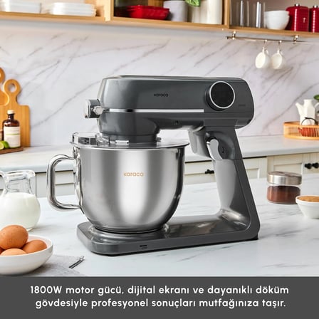Multichef Artisan Digital Ekran 7 L Döküm Stand Mikser Antrasit Hamur Yoğurma Makinası