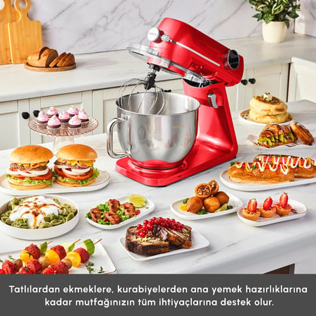 Karaca Multichef Artisan Digital Ekran 7 L Döküm Stand Mikser Kırmızı Hamur Yoğurma Makinası