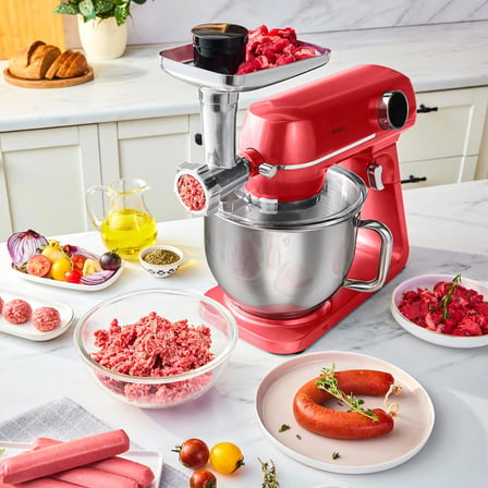 Karaca Multichef Artisan Digital Ekran Döküm Hamur Yoğurma Makinesi Kırmızı 1800W 7L