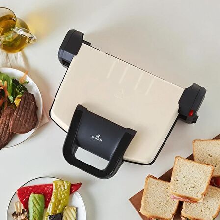 Karaca Future Essential Tost Makinesi Matte Krem 1800 W