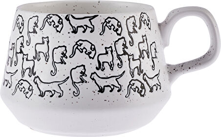 Karaca Kedi Beyaz Kupa 450 ml