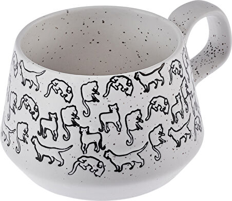 Karaca Kedi Beyaz Kupa 450 ml