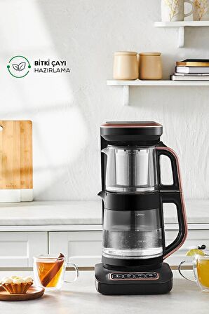 Karaca Çaysever Robotea Pro Connect 2500 W Çay Makinesi Bakır - Siyah 