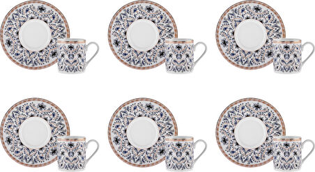 Karaca New Delft Blue 6 Kişilik Kahve Fincan Takımı 100 ml