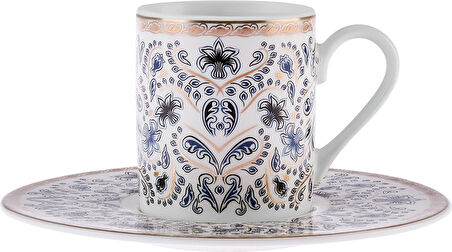 Karaca New Delft Blue 6 Kişilik Kahve Fincan Takımı 100 ml