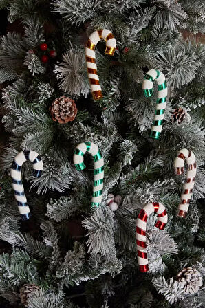 Karaca Home New Year Candy Stick Ağaç Süsü Seti 6 Parça 14 cm