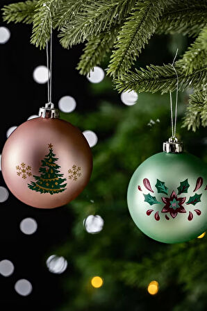 Karaca Home New Year Yılbaşı Pretty Ağaç Süsü Seti 4 Parça 8 cm