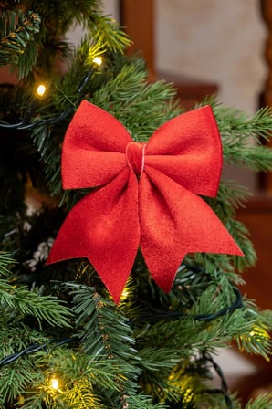 Karaca Home New Year Yılbaşı Ribbon Kırmızı Ağaç Kurdelesi 12x13 cm