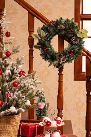 Karaca Home New Year Yılbaşı Pine Kapı Süsü 40 cm