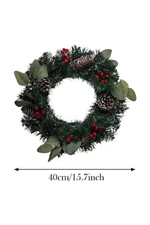 Karaca Home New Year Yılbaşı Pine Kapı Süsü 40 cm