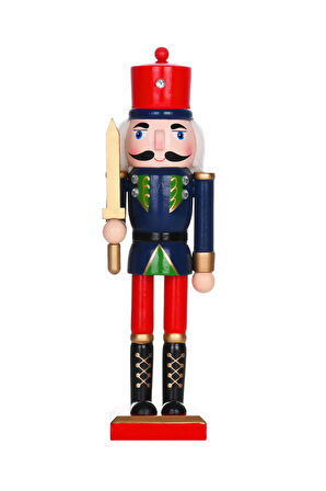 Karaca Home New Year Yılbaşı Nutcracker With Red Hat 25 Cm