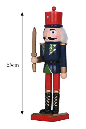 Karaca Home New Year Yılbaşı Nutcracker With Red Hat 25 Cm