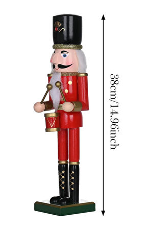 Karaca Home New Year Yılbaşı Nutcracker With Drums 36 Cm